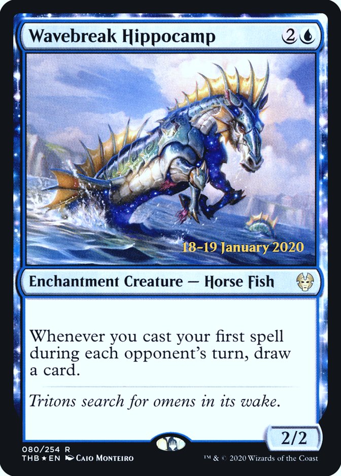 Wavebreak Hippocamp [Theros Beyond Death Prerelease Promos] | Jomio and Rueliete's Cards and Comics
