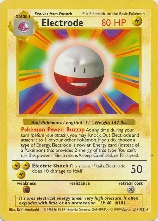 Electrode (21/102) [Base Set Shadowless Unlimited] | Jomio and Rueliete's Cards and Comics