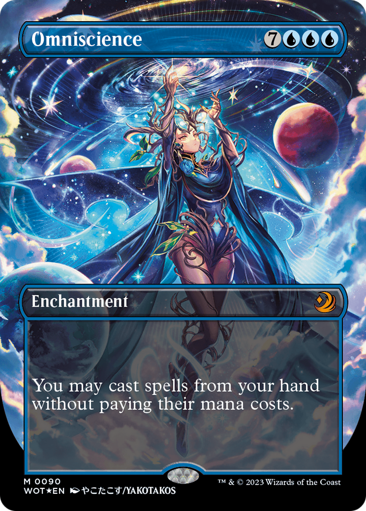 Omniscience (Anime Borderless) (Confetti Foil) [Wilds of Eldraine: Enchanting Tales] | Jomio and Rueliete's Cards and Comics