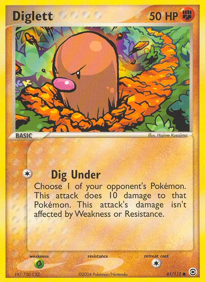Diglett (61/112) [EX: FireRed & LeafGreen] | Jomio and Rueliete's Cards and Comics