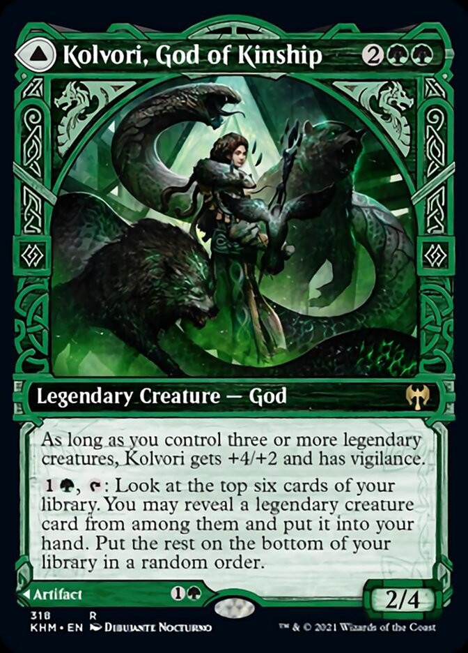 Kolvori, God of Kinship // The Ringhart Crest (Showcase) [Kaldheim] | Jomio and Rueliete's Cards and Comics