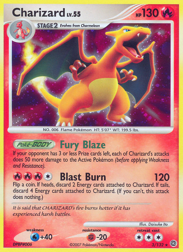 Charizard (3/132) [Diamond & Pearl: Secret Wonders] | Jomio and Rueliete's Cards and Comics