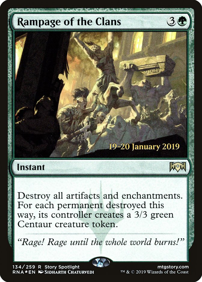 Rampage of the Clans [Ravnica Allegiance Prerelease Promos] | Jomio and Rueliete's Cards and Comics