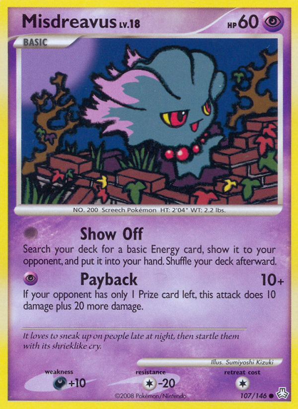Misdreavus (107/146) [Diamond & Pearl: Legends Awakened] | Jomio and Rueliete's Cards and Comics