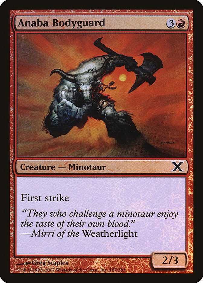 Anaba Bodyguard (Premium Foil) [Tenth Edition] | Jomio and Rueliete's Cards and Comics