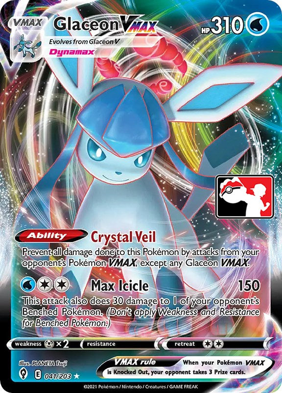 Glaceon VMAX (041/203) [Prize Pack Series One] | Jomio and Rueliete's Cards and Comics