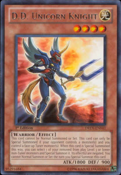 D.D. Unicorn Knight [DREV-EN011] Rare | Jomio and Rueliete's Cards and Comics