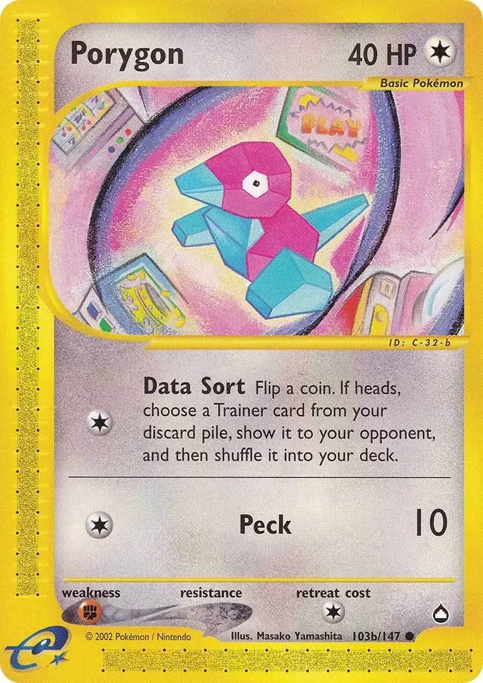 Porygon (103b/147) [Aquapolis] | Jomio and Rueliete's Cards and Comics