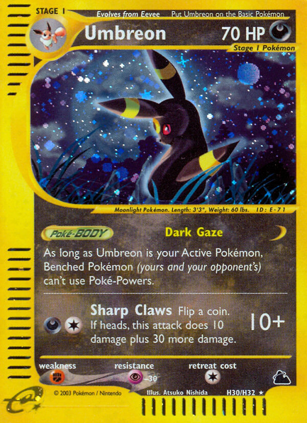 Umbreon (H30/H32) [Skyridge] | Jomio and Rueliete's Cards and Comics