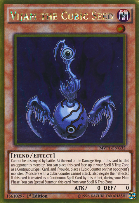 Vijam the Cubic Seed [MVP1-ENG32] Gold Rare | Jomio and Rueliete's Cards and Comics
