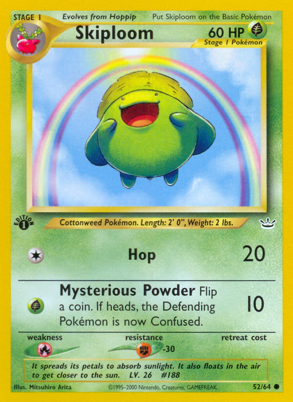 Skiploom (52/64) [Neo Revelation 1st Edition] | Jomio and Rueliete's Cards and Comics