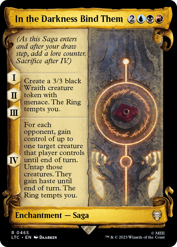 In the Darkness Bind Them [The Lord of the Rings: Tales of Middle-Earth Commander Showcase Scrolls] | Jomio and Rueliete's Cards and Comics