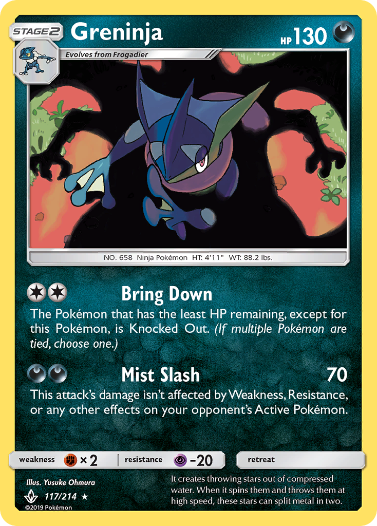 Greninja (117/214) [Sun & Moon: Unbroken Bonds] | Jomio and Rueliete's Cards and Comics