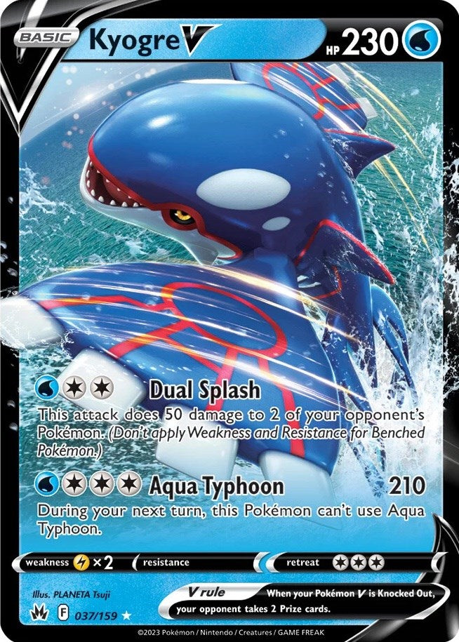Kyogre V (037/159) [Sword & Shield: Crown Zenith] | Jomio and Rueliete's Cards and Comics
