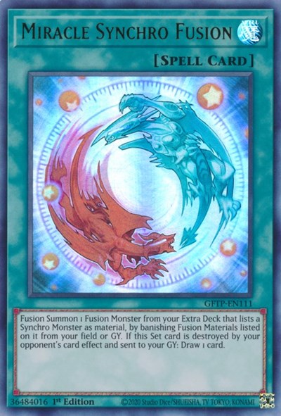 Miracle Synchro Fusion [GFTP-EN111] Ultra rare | Jomio and Rueliete's Cards and Comics