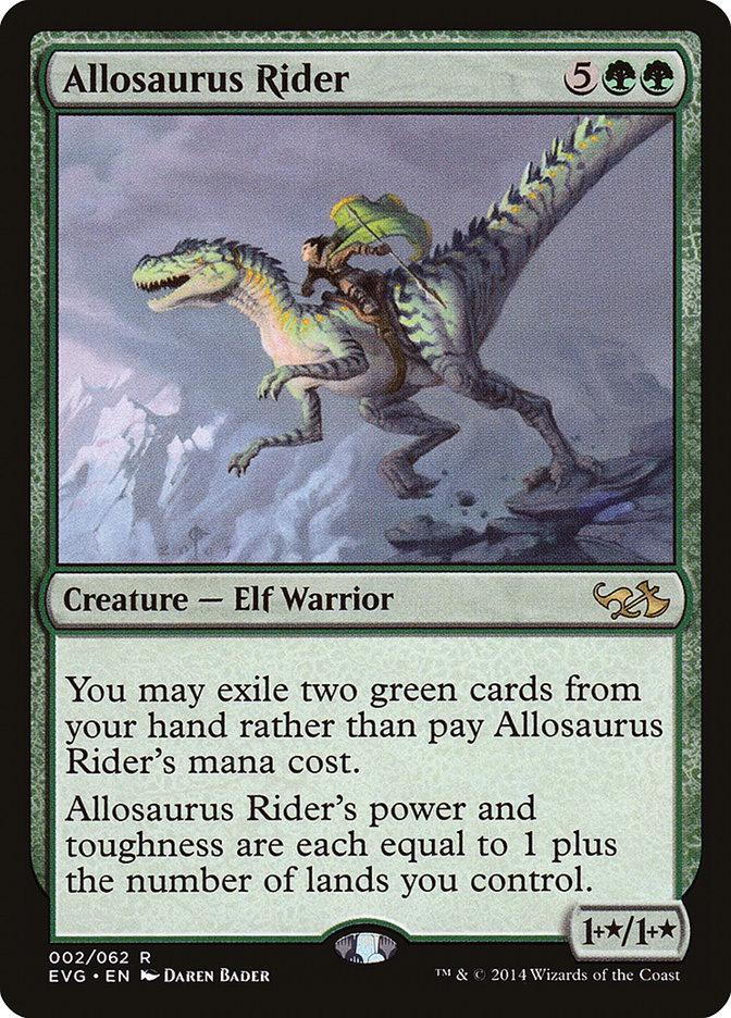 Allosaurus Rider (Elves vs. Goblins) [Duel Decks Anthology] | Jomio and Rueliete's Cards and Comics