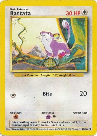 Rattata (61/102) [Base Set Unlimited] | Jomio and Rueliete's Cards and Comics