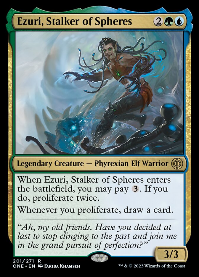 Ezuri, Stalker of Spheres [Phyrexia: All Will Be One] | Jomio and Rueliete's Cards and Comics