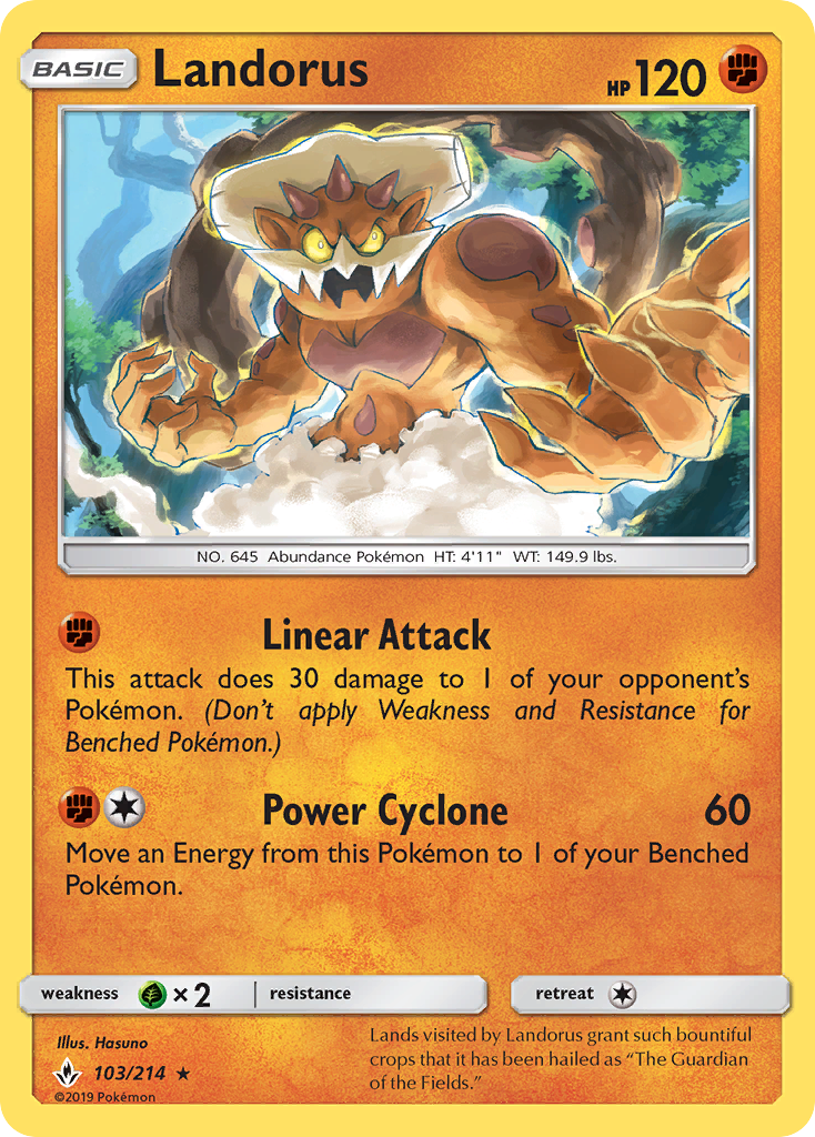 Landorus (103/214) [Sun & Moon: Unbroken Bonds] | Jomio and Rueliete's Cards and Comics