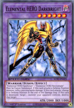 Elemental HERO Darkbright [SGX1-ENA25] Common | Jomio and Rueliete's Cards and Comics