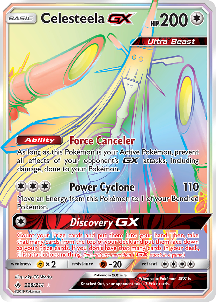 Celesteela GX (228/214) [Sun & Moon: Unbroken Bonds] | Jomio and Rueliete's Cards and Comics