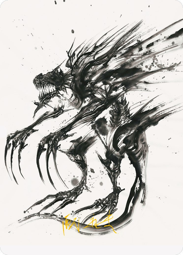 Phyrexian Obliterator Art Card (Gold-Stamped Signature) [Phyrexia: All Will Be One Art Series] | Jomio and Rueliete's Cards and Comics