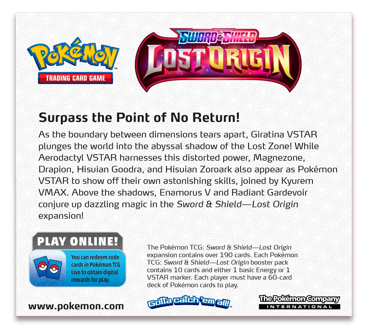 Sword & Shield: Lost Origin - Booster Box | Jomio and Rueliete's Cards and Comics