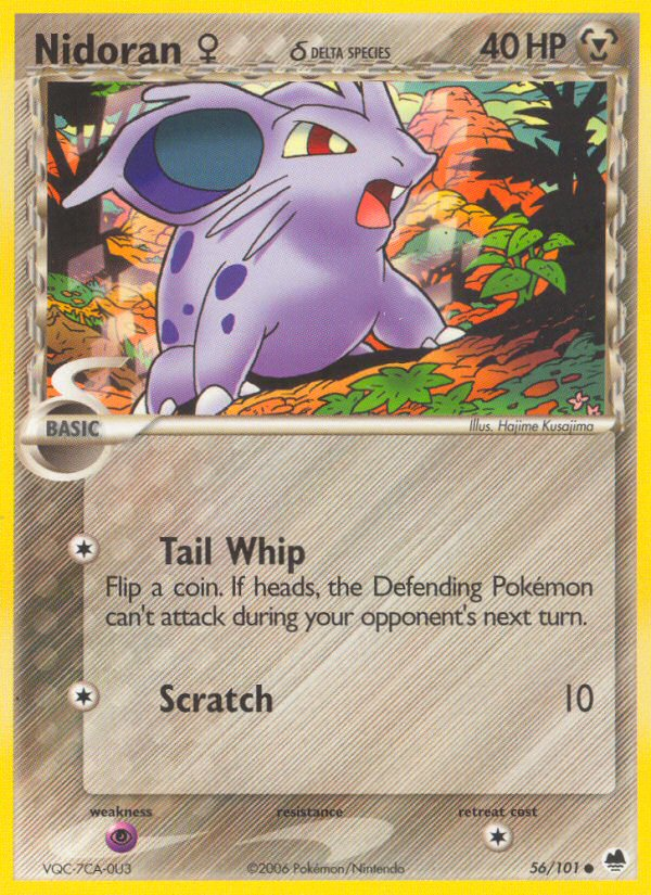 Nidoran (56/101) (Female) (Delta Species) [EX: Dragon Frontiers] | Jomio and Rueliete's Cards and Comics