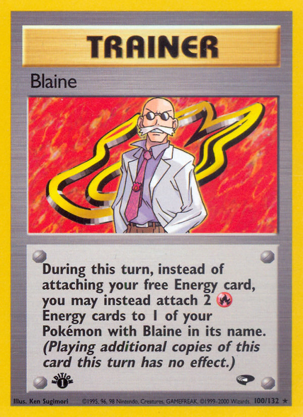 Blaine (100/132) [Gym Challenge 1st Edition] | Jomio and Rueliete's Cards and Comics