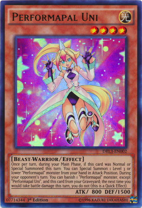 Performapal Uni [DRL3-EN002] Ultra Rare | Jomio and Rueliete's Cards and Comics