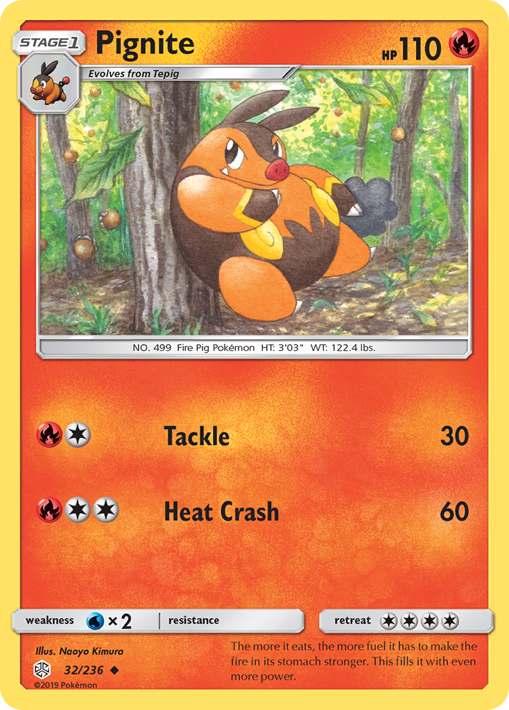 Pignite (32/236) [Sun & Moon: Cosmic Eclipse] | Jomio and Rueliete's Cards and Comics
