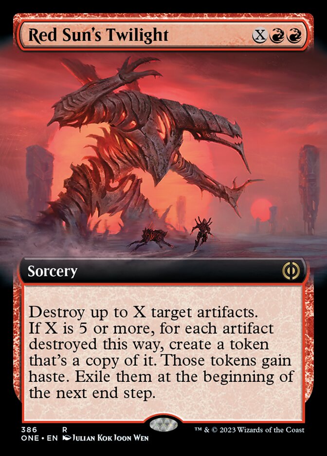 Red Sun's Twilight (Extended Art) [Phyrexia: All Will Be One] | Jomio and Rueliete's Cards and Comics