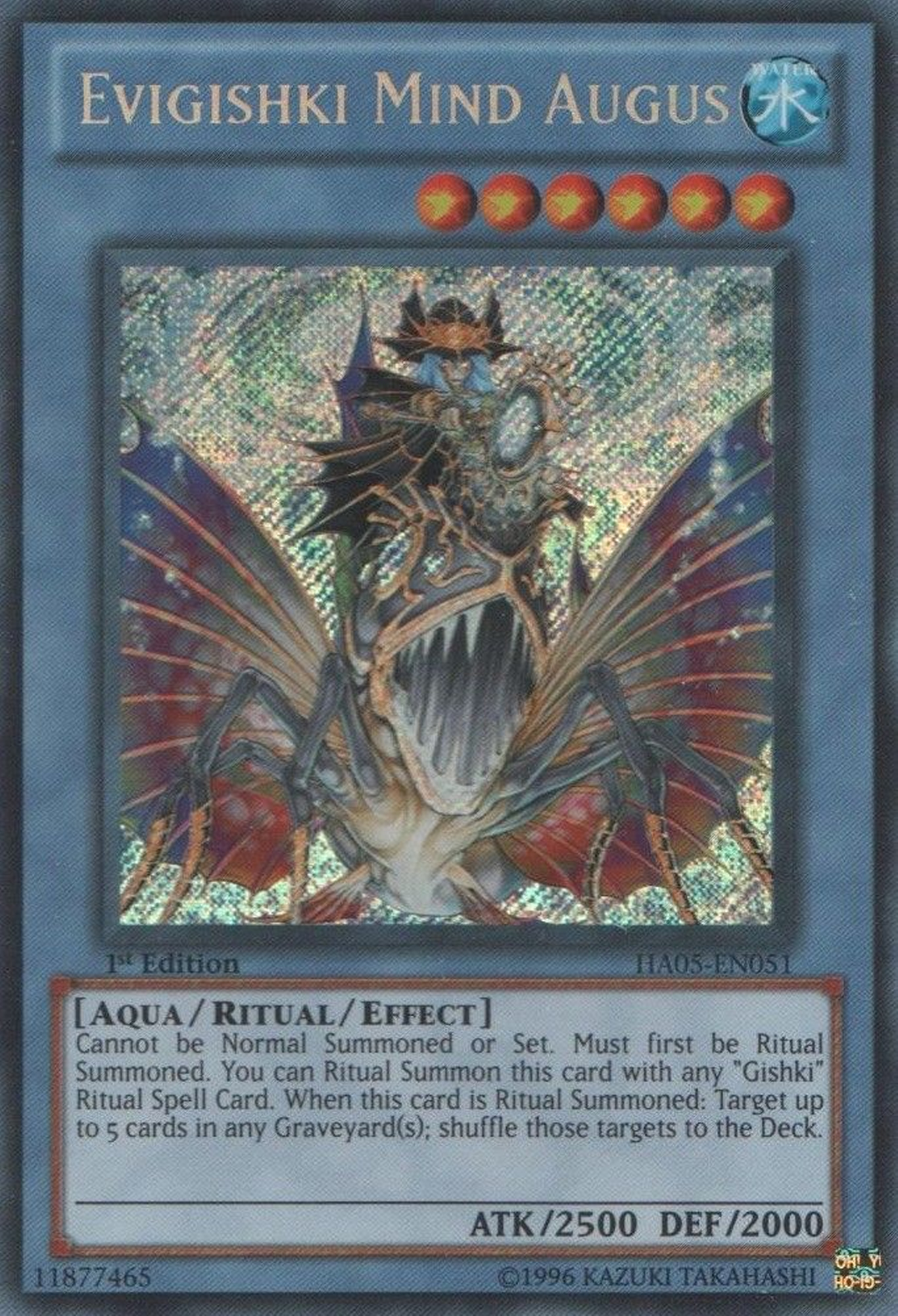 Evigishki Mind Augus [HA05-EN051] Secret Rare | Jomio and Rueliete's Cards and Comics