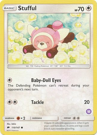 Stufful (110/147) (Deck Exclusive #12) [Sun & Moon: Trainer Kit - Alolan Sandslash] | Jomio and Rueliete's Cards and Comics