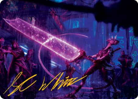 Enormous Energy Blade Art Card (Gold-Stamped Signature) [Kamigawa: Neon Dynasty Art Series] | Jomio and Rueliete's Cards and Comics