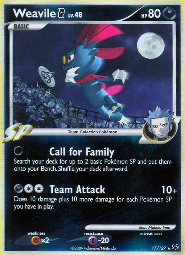Weavile G (17/127) [Platinum: Base Set] | Jomio and Rueliete's Cards and Comics