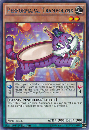 Performapal Trampolynx [MP15-EN127] Rare | Jomio and Rueliete's Cards and Comics