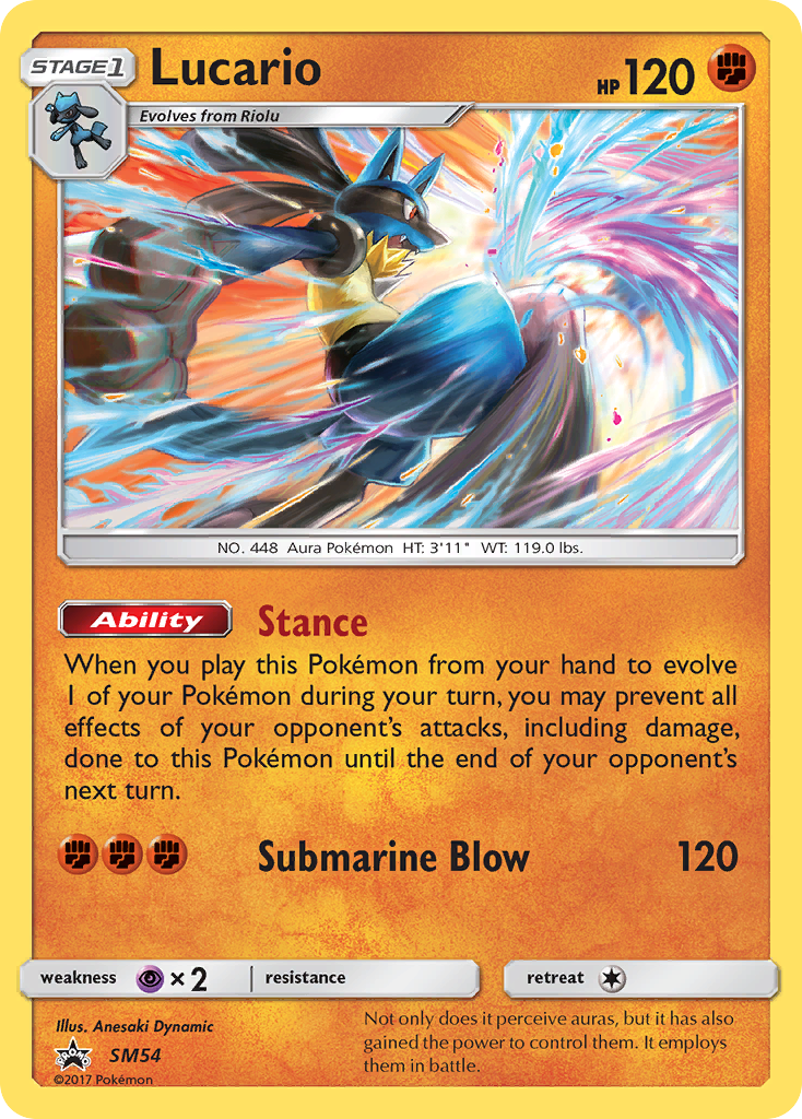 Lucario (SM54) [Sun & Moon: Black Star Promos] | Jomio and Rueliete's Cards and Comics