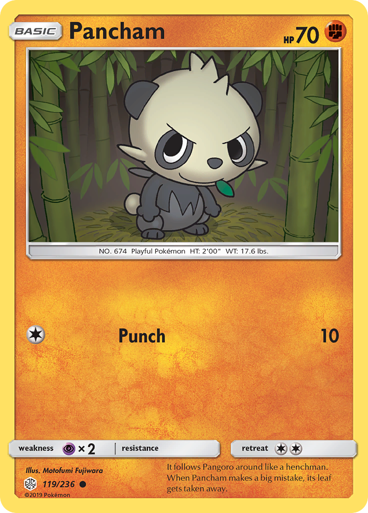 Pancham (119/236) [Sun & Moon: Cosmic Eclipse] | Jomio and Rueliete's Cards and Comics