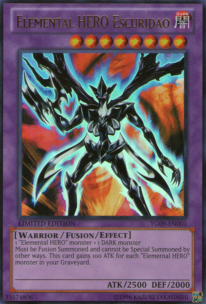 Elemental HERO Escuridao [YG09-EN001] Ultra Rare | Jomio and Rueliete's Cards and Comics