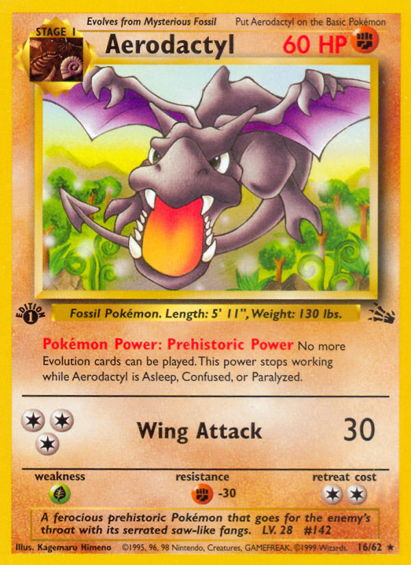 Aerodactyl (16/62) [Fossil 1st Edition] | Jomio and Rueliete's Cards and Comics