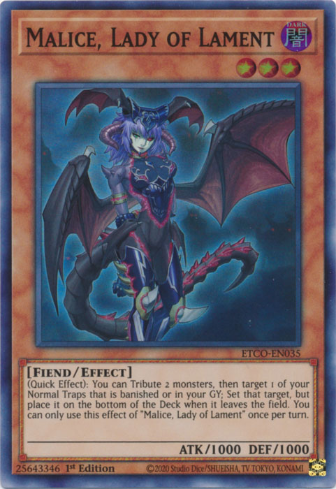 Malice, Lady of Lament [ETCO-EN035] Super Rare | Jomio and Rueliete's Cards and Comics