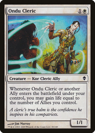 Ondu Cleric [Zendikar] | Jomio and Rueliete's Cards and Comics