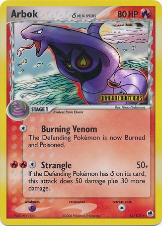 Arbok (13/101) (Delta Species) (Stamped) [EX: Dragon Frontiers] | Jomio and Rueliete's Cards and Comics