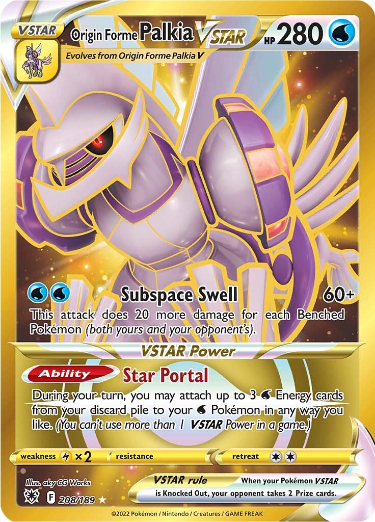 Origin Forme Palkia VSTAR (208/189) [Sword & Shield: Astral Radiance] | Jomio and Rueliete's Cards and Comics