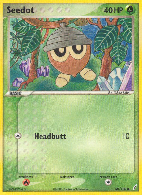 Seedot (60/100) [EX: Crystal Guardians] | Jomio and Rueliete's Cards and Comics