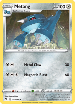 Metang (117/185) [Sword & Shield: Vivid Voltage] | Jomio and Rueliete's Cards and Comics