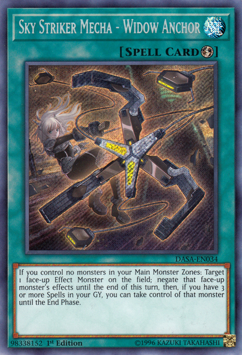 Sky Striker Mecha - Widow Anchor [DASA-EN034] Secret Rare | Jomio and Rueliete's Cards and Comics