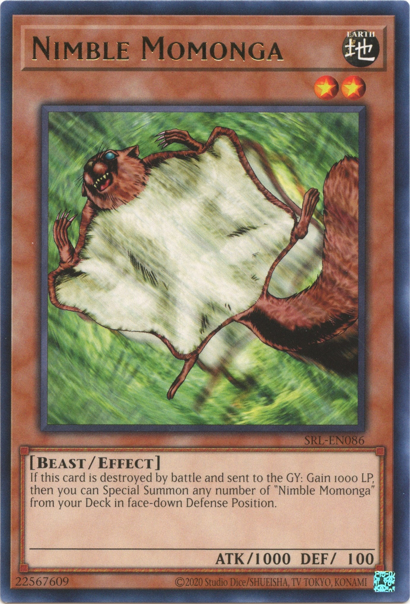 Nimble Momonga (25th Anniversary) [SRL-EN086] Rare | Jomio and Rueliete's Cards and Comics