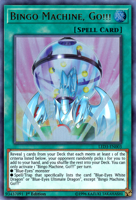 Bingo Machine, Go!!! [LED3-EN003] Ultra Rare | Jomio and Rueliete's Cards and Comics